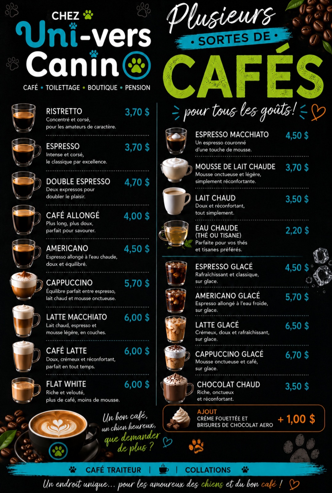 Menu Cafe